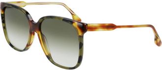 Victoria Beckham Ladies Black Square Sunglasses VB610SCB 225