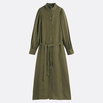 La Redoute Collections Lange, uitlopende jurk, lange mouwen