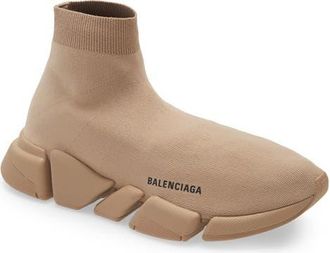 Balenciaga Speed LT 2.0 Knit Slip-On in Beige at Nordstrom, Size 9Us