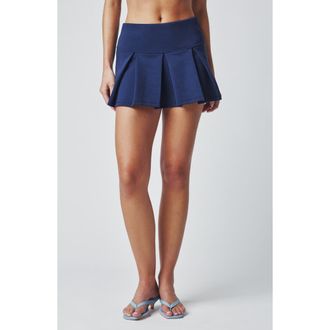Florence By Mills Pleated Mini Skort in Navy at Nordstrom, Size Xx-Small