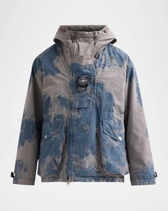 Stone Island Men & apos;s David Light Hand-Painted Short Parka
