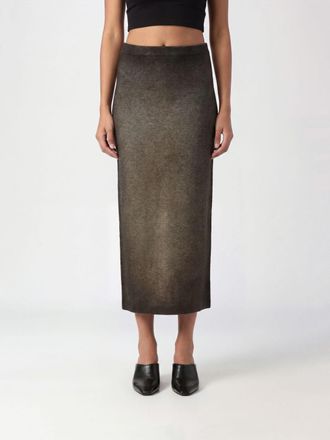 Avant Toi Gonna midi a tubino in maglia di lana e cashmere con vita elastica