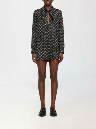 Gucci Abito chemisier Gucci in seta con stampa Horsebit