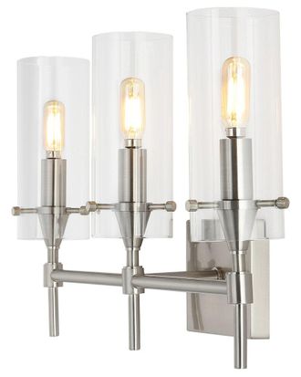 Jonathan Y Designs Jonathan Y Cato 21In 3-Light Modern Minimalist Iron/Glass Led Vanity