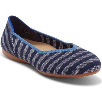 Rothy's The Daily Ballet Flat in Harbor Cabana Stripe at Nordstrom, Size 10.5