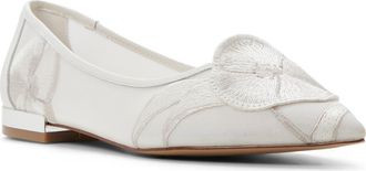 Ted Baker Ella Mae Pointed Toe Flat in White at Nordstrom, Size 9.5