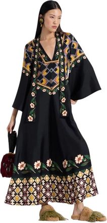 La DoubleJ Magnifico Jurk - Dames - Maxi kleedjes - Zwart - M - Kleedjes