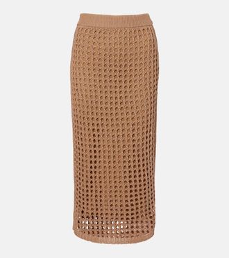 Max Mara Falda midi Geode de algod&oacute;n