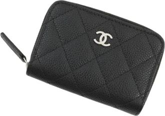 Chanel Pre-owned Wallets, female, Black, Size: ONE SIZE Pre-owned Leather Wallet