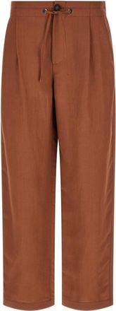 Brunello Cucinelli Red Relaxed Drawstring Pants