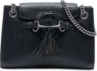 Gucci Pre-owned Womens Small Leather Emily Shoulder Bag - Black - One Size