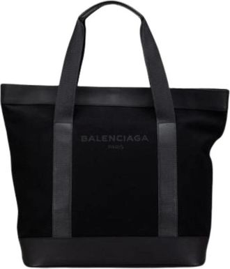 Balenciaga Pre-owned Tote Bags, female, Black, Size: ONE SIZE Pre-owned Canvas Tote Bag