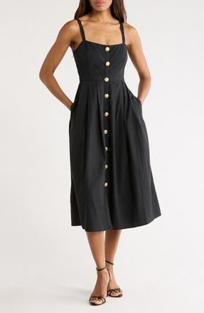 L'agence Esmeralda Sleeveless Midi Dress in Black at Nordstrom Rack, Size 0