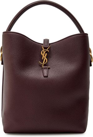 Saint Laurent Le 37 Grained Leather Bucket bag - Burgundy - One Size