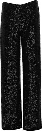 Parosh Black Straight Flat Front Pants