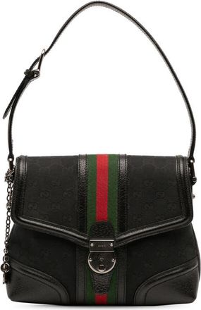 Gucci Pre-owned Gucci Small GG Canvas Web Treasure Shoulder Bag WDQKB21MZ6MU572G