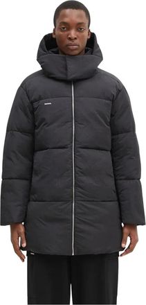 PANGAIA Hooded Puffer Jacket - Heren - Dons jassen - Zwart - L - Leer - Jassen