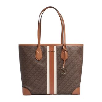 Michael Kors Shopping Bags, female, Brown, ONE SIZE, Eva Tote Bag with Logo Print