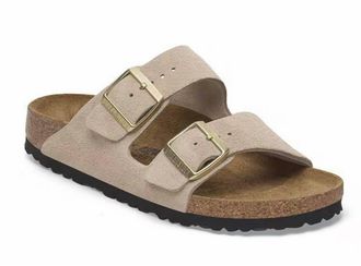 Birkenstock Womens Arizona Suede Leather 1029260 Sandal In Sandcastle