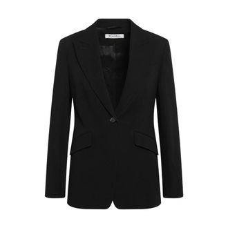 Max Mara Slim-fit Blazer - Dames - Jassen - Zwart - Maat: M Zijde