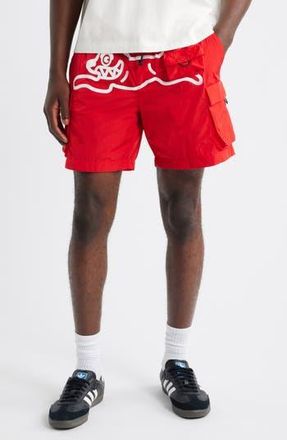 Icecream Running Dog Graphic Cargo Hiker Shorts in Fiery Red at Nordstrom Rack, Size X-Large