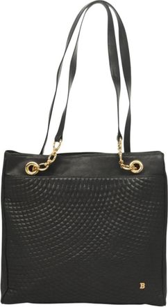 Bally Vintage Tote Bag Quilted Leather Leather Tote Bag Bag (Pre-Owned)