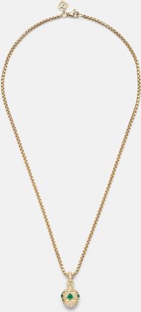 David Yurman Renaissance 18kt gold necklace with emeralds and diamonds