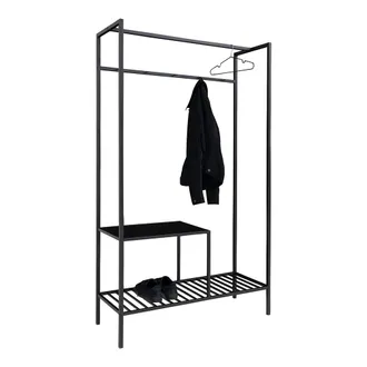 M&S Collection Armario - Estructura Negra - 2 Estantes
