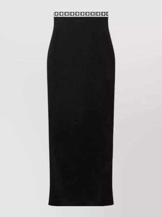 Versace high waisted maxi knit viscose skirt