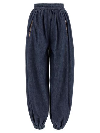 Valentino Garavani Blue Cotton Womens Pants