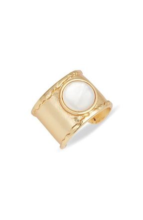 Karine Sultan Hand Edge Cabochon Ring in Gold at Nordstrom