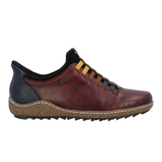 Rieker Womens Slip On Leather Shoes In Red