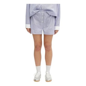 Sporty & Rich Mini Boxer Short - Dames - Bermuda - Blauw - M - Katoen - Korte Broeken