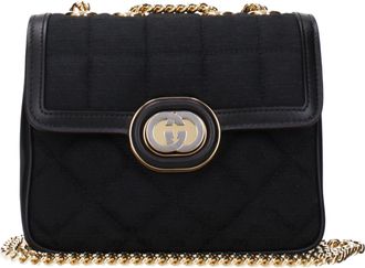 Gucci Damess Deco stof zwarte schoudertassen