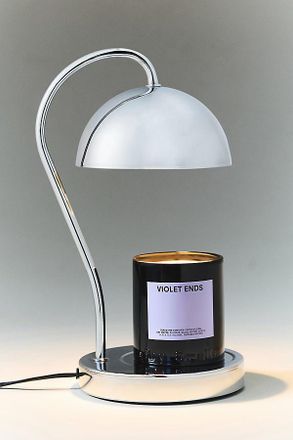 Anthropologie Chrome Candle Warmer Lamp