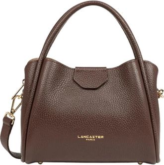 Lancaster Ida Double Handbag - Dames - Handtassen - Bruin - ONE Size - Leer - Tassen