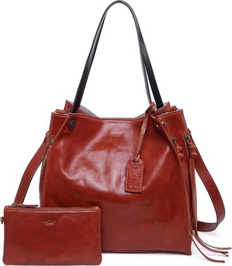 OLD TREND Daisy Leather Tote Bag in Cognac at Nordstrom Rack