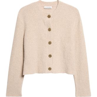 Altuzarra Harris Wool Blend Cardigan in Akoya Pearl at Nordstrom, Size Medium