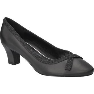 Easy Street Kata Pump in Black Satin at Nordstrom Rack, Size 7.5