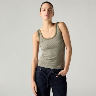 Levi's Hayes Ribbed Tank Top - Womens - XS - Green