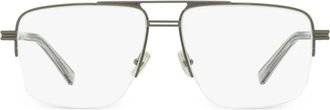 Ermenegildo Zegna pilot-frame semi-rimless glasses - Grey