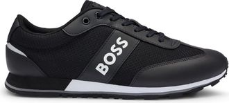 HUGO BOSS Mens Parkour Mixed Material Trainers in Black Textile - Size UK 6