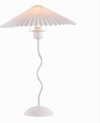 Trade Shop Trade Shop Traesio - Trade Shop - Lume In Metallo Bianco Moderno Abat Jour E27 Lampada Tavolo Con Interruttore D25