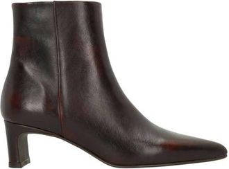 Sacha leren enkellaarzen donkerbruin