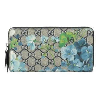 Gucci Pre-owned Wallets, female, Multicolor, Size: ONE SIZE Pre-owned GG Blooms GG Supreme Long Wallet