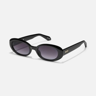 Quay Womens Felt Cute Sunglasses In Black/smoke