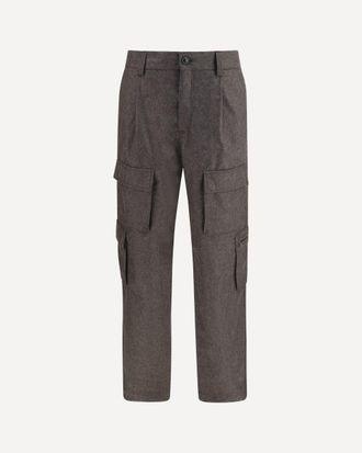 Brunello Cucinelli Virgin wool flannel Cargo Pants Male 56