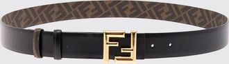 Fendi Cintura reversibile in pelle di vitello con fibbia FF