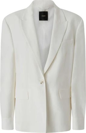 Pinko Viscose And Linen Single-breasted Jacket