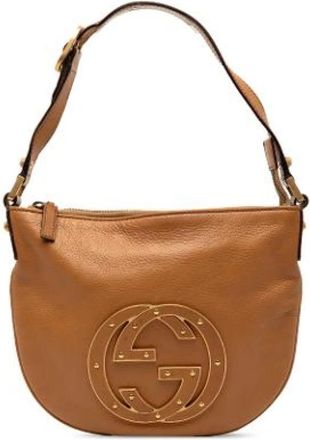 Gucci Pre-owned Shoulder Bags, female, Brown, Size: ONE SIZE Pre-owned Small Blondie Hobo Bag